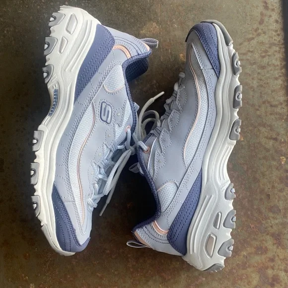 Skechers D’Lites Air Cooled Memory Foam Women's Athletic Shoes. LtBlue&Pink. US8 - Picture 5 of 14